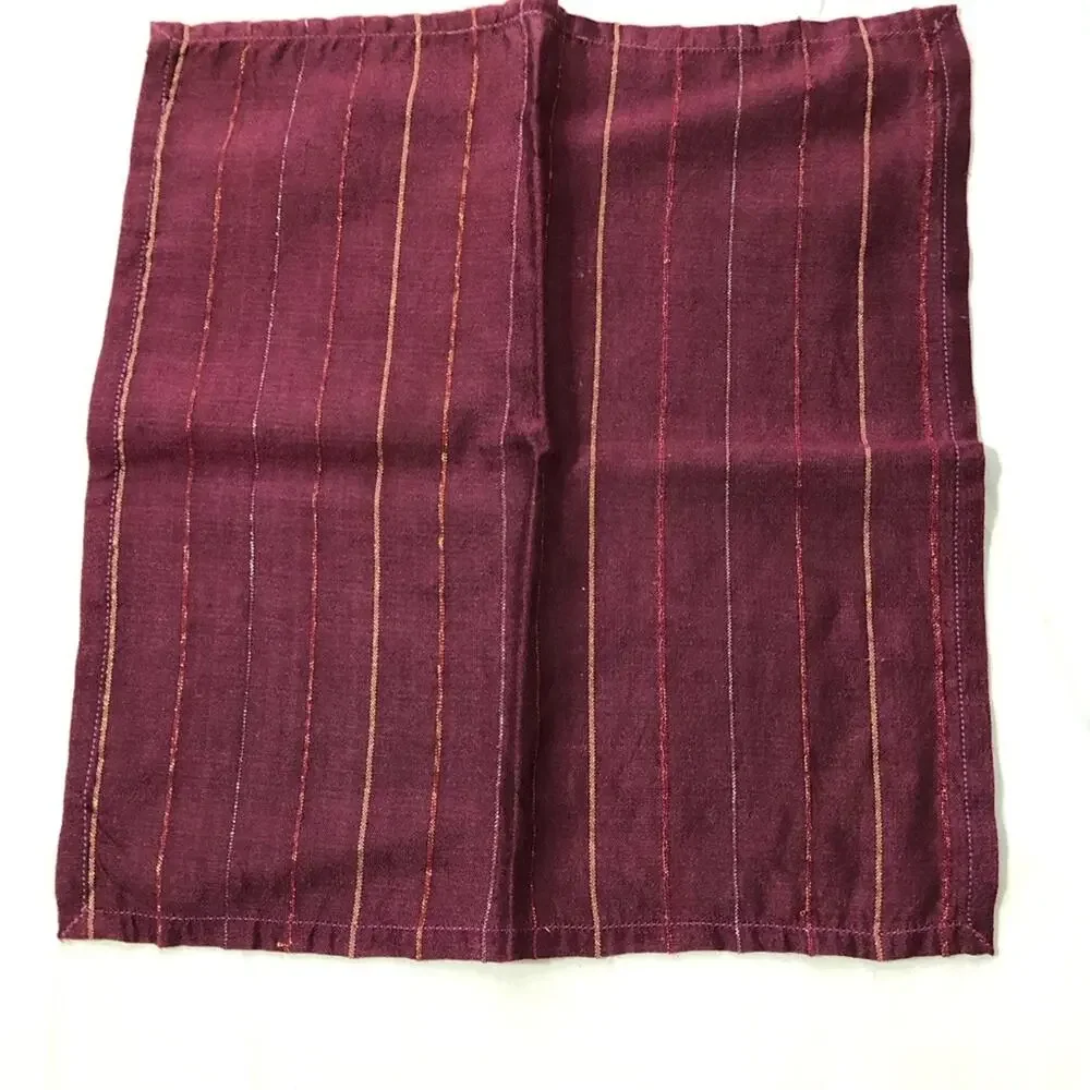Crate and Barrel glimmer cocktail napkins set of 6 10”x10”